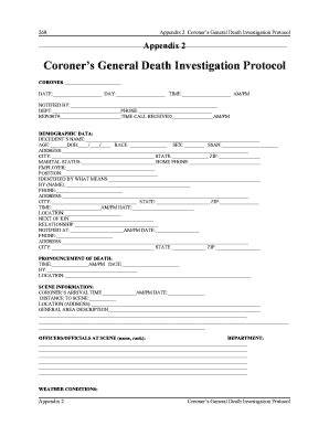blank coroner's report template